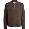 JACK & JONES Jprccmilano Stitch Knit Zip Polo SN, Nero, S