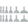 sourcing map Set di 12 raschietti per stucco in plastica flessibile, usa e getta, strumento per la pulizia della vernice, per spackling, rattoppatura e riparazione della pittura, grigio