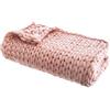 HOME DECO FACTORY TX8071 - Plaid grande maglia Chunky Rose, Acrilico, 150 x 120 x 1 cm