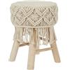 HOME DECO FACTORY, HD0170, sgabello Boho, Mirage, Natural Crush, mobili, sedile, panca e sgabello, 32x42x32 cm, altezza seduta 42 cm, beige marrone