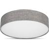 REV Lampada da soffitto - Lampada da soffitto rotonda, 50 cm, con paralume in tessuto in stile vintage - ideale per camera da letto e soggiorno, marrone-argento