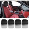 CGEAMDY 4 Pezzi Copri Poggiatesta Auto Universale, Copri Poggiatesta per Auto Testa Cuscino Protezione Accessori con Orli Elasticizzati Copripoggiatesta Lavabili per Camion Autobus Coach Car(Pelle)