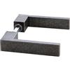 HALCÖ 0101.196.00.0.01.L+R - Coppia di maniglie in ferro battuto VK 8/8,5/8 mm, ÖNORM, ferro zincato nero, argento