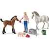 SCHLEICH 2542486 VETERINARIA CON PULEDRO E CAVALLO