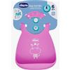 CHICCO BAVAGLINA SILICONE ROSA