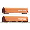 ROCO 66000161 SET DI 2 CARRI MERCI TELONATE SCORREVOLE SNCF
