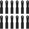 sourcing map 12 raschietti per stucco da 3,8 cm, in plastica flessibile, usa e getta, strumento per la pulizia della vernice, per spackling, rattopping, riparazione della pittura, nero