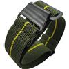 Max Cinturini per orologio da paracadute, in nylon elastico, 20 mm e 22 mm, stile marina francese