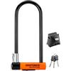 Kryptonite New-U - Evolution , Blocco Disco Evolution Standard con Supporto Flexframe-U Unisex - Adulto, Arancione, 10 x 22.9