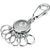 TROIKA OKTOBERFEST Portachiavi con moschettone in metallo, accessori Oktoberfest il Wiesn con 6 anelli intercambiabili, metallo cromato originale, argento, 9 x 5,8 x 1 cm