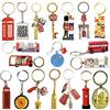 Bells Box A1 Gifts 10 portachiavi con icone della Gran Bretagna Union Jack Brelock UK Souvenir Metal Keyring Inghilterra famoso Landmark portachiavi Londra, Multicolore, Mix sizes