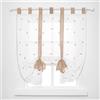 SIMPVALE Tende a Pacchetto Finestre, Beige 60x140 cm Tenda per Interni di Alta Qualità, Tende Romana di Stile Classico e Tenda Trasparenti in Voile per un'atmosfera Unica