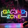 Lxmoneon Gaming Zone Insegna al neon,Insegne al neon LED per giochi, insegna al neon per giochi, insegna luminosa al neon USB per area giochi, caverna per uomini, regalo per ragazzi