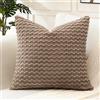 Artscope Federe Cuscini in Velluto a Coste per Divano 55x55cm Copricuscini di Bolla Geometrico Decorativa per Salotto Moderno Cuscino per Camera da Letto, Marrone