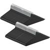 ABHENG Grucce per pantaloni, Gancio Grucce per Pantaloni, confezione da 80, Appendiabiti Salvaspazio Bianca, Gruccette in Acciaio Inox, Cromate, 38 x 0,5 x 13 cm, Nero, AIY0580B