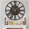 HAITANG Grande orologio da parete in legno per soggiorno, 50,8 cm, silenzioso, senza ticchettio, funziona con batterie, grande orologio da parete retrò moderno in legno, per camera da letto, sala da