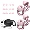 JUSTRVN Tappi per le orecchie per dormire, 2 paia di eleganti tappi per le orecchie riutilizzabili con 8 paia di punte e custodia, tappi per le orecchie per concerti, viaggi, lavoro, eventi dal vivo