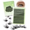 NAGARAKU Ciglia a Ciuffi Wispy Fai da Te 140Pcs Cluster 0.07mm C 8-16mm Pre-ventagliate Morbide Stelo Largo Thin Band Volume Naturale Leggere Riutilizzabili Principianti Elegante Uso Quotidiano