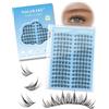 NAGARAKU Ciglia a Ciuffi Anime Fai da Te 168Pcs Cluster 0.07mm C 10-12mm Pre-ventagliate Wispy Morbide Stelo Largo Thin Band Volume Naturale Leggere Riutilizzabili Uso Principianti Sunflower