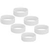 PATIKIL Elastica Sublimazione Bicchieri Contenitore Ring Fasce 6pz Silicone Calore Resistenza Sublimazione Carta Involucro Ring per 20Oz Bicchiere per Fai da Te Artigianato Bianco