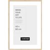 JUNOMI® Cornice 40x60 cm in legno colore rovere | Cornice per poster con vetro acrilico infrangibile | Montaggio a parete verticale e orizzontale | Profilo sottile