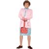 SMIFFYS Costume imbottito Mrs Brown, Rosa, abito, cardigan, parrucca, occhiali, fazzoletto e talpa Halloween
