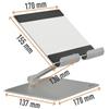 DURABLE Supporto per tablet Rise - fino a 13'' - Durable (unità vendita 1 pz.)