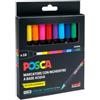 UNI MITSUBISHI Marcatore Uni Posca PC1M - punta extra fine 0.7 mm - colori assortiti - Uni Mitsubishi - conf. 10 pezzi (unità vendita 1 pz.)