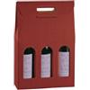 SCOTTON Scatola - 3 bottiglie - 27 x 9 x 38,5 cm - cartone seta - bordeaux - Scotton (unità vendita 5 pz.)