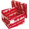 DOX Scatola Dox&Dox - con coperchio - 39,5 x 28 x 35,5 cm - bianco e rosso - Esselte Dox (unità vendita 12 pz.)