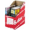 DOX Portariviste Dox&Dox - 17 x 35 x 25 cm - bianco-rosso - Esselte Dox (unità vendita 12 pz.)