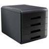 ARDA Cassettiera Mydesk - 29,5 x 38,5 x 28,2 cm - 4 cassetti da 4,5 cm - grigio-nero - Arda (unità vendita 1 pz.)
