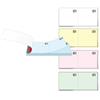 BM Blocco numerato (1-100) - colori assortiti - 13 x 6 cm - BM (unità vendita 10 pz.)