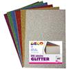DECO Gomma crepp glitter adesiva - 20 x 30 cm - colori assortiti - DECO - busta 10 fogli (unità vendita 1 pz.)