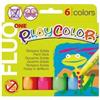 Instant Tempera solida in stick Playcolor - 10 gr - colori fluo - Instant - astuccio 6 stick fluo (unità vendita 1 pz.)