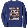 NinjaBrew Cappuccino Assassino Tazza da caffè Ninja Parodia Anime Humor Felpa, Unisex per Adulti, Nero, L