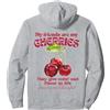 Positive Vibe Summer Cherry Aesthetic I Miei Amici Sono Le Mie Ciliegie Dolce Ciliegia retrò Frutta Estate Felpa con Cappuccio, Unisex per Adulti, Grigio Melange, S