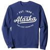 Last Frontier Alaska Novelty Alaska The Last Frontier Classic Vintage Retro EST 1959 Felpa, Unisex per Adulti, Navy, S