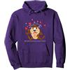 Looney Tunes Taz Spinning Hearts Fun Felpa con Cappuccio, Unisex per Adulti, Blu Reale, M