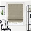 CHICOLOGY - Tenda a cascata in tessuto moderno, con tende a cascata, 67,6 x 162,6 cm, colore: Del Mar Sandcastle (Blackout)