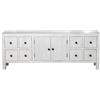 DRW Mobile TV con 2 Ante e 8 cassetti in Legno Bianco 50,5 x 130 x 24 cm