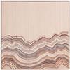 DRW Quadro Astratto Stampato in Beige, Nero e Marrone, 90 x 90 x 3,8 cm