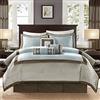 Madison Park Genevieve 7 Piece Comforter Set, California King, Blu