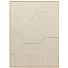 DRW Quadro Astratto Goffrato in Beige e Grigio 120 x 90 x 3,8 cm