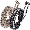 Jewboo Braccialetti di sopravvivenza in paracord intrecciato, fatti a mano, per coppie, uomini e donne, misura regolabile (set di 2)