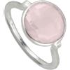 I-be, 105321/11 - Anello in argento sterling 925, sfaccettato, Argento, Quarzo rosé