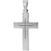 Clever Schmuck Argento Ciondolo a Forma di Croce 22 mm Opaco con Grazioso Interno a Forma di Croce in Argento 925 Lucido (F)