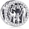 Doyafer Family Of Four Charm 925 Charms In Argento Compatibile Con Braccialetti Da Donna Collane Gioielli Regalo Per La Famiglia