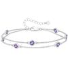 LOUISA SECRET Bracciale Donna,Festa della Mamma Argento 925 Zirconi Oro Bracciali Regolabili Compleanno Regalo di San Valentino per Lei