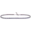 Remo Gammella Bracciale Uomo Donna Tennis Argento 925 con Zirconi - Dimensioni 2 mm - Misura regolabile da 17 a 20 cm - Colore a scelta (Oro Bianco / Zirconi Bianchi)